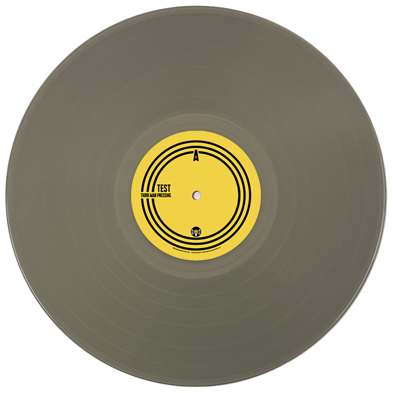 Trans Black color vinyl on white background